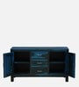 Avian Sheesham Wood Sideboard In Scratch Resistant Ocean Blue Finish