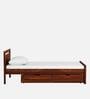 Avian Sheesham Wood Single Bed In Scratch Resistant Provincial Teak Finish With Drawer Storage