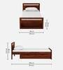 Avian Sheesham Wood Single Bed In Scratch Resistant Provincial Teak Finish With Drawer Storage