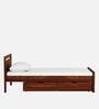 Avian Sheesham Wood Single Bed In Scratch Resistant Provincial Teak Finish With Drawer Storage