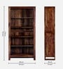 Avian Sheesham Wood Tall Bookshelf In Provincial Teak Finish