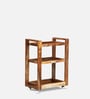 Avian Sheesham Wood Bar Trolley In Scratch Resistant Rustic Teak Finish