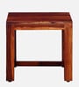 Avian Sheesham Wood End Table In Scratch Resistant Honey Oak  Finish