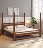 Avian Sheesham Wood King Size Poster Bed In Provincial Teak Finish