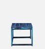 Avian Sheesham Wood Nesting Coffee Table Set in Ocean Blue Finish With Stools