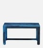 Avian Sheesham Wood Nesting Coffee Table Set in Ocean Blue Finish With Stools