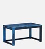 Avian Sheesham Wood Nesting Coffee Table Set in Ocean Blue Finish With Stools