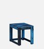 Avian Sheesham Wood Nesting Coffee Table Set in Ocean Blue Finish With Stools
