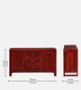 Avian Sheesham Wood Sideboard In Spicy Red Finish