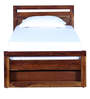 Avian Solid Wood Single Bed With Drawer Storage In Provincial Teak Finish