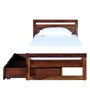 Avian Solid Wood Single Bed With Drawer Storage In Provincial Teak Finish