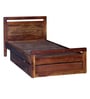 Avian Solid Wood Single Bed With Drawer Storage In Provincial Teak Finish