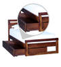 Avian Solid Wood Single Bed With Drawer Storage In Provincial Teak Finish