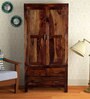Avian Sheesham Wood Wardrobe in Provincial Teak Finish