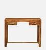 Avian Sheesham Wood Writing Table In Scratch Resistant Rustic Teak Finish