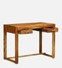 Avian Sheesham Wood Writing Table In Scratch Resistant Rustic Teak Finish
