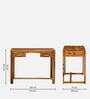 Avian Sheesham Wood Writing Table In Scratch Resistant Rustic Teak Finish