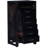 Avian Tall Sheesham Wood Chest Of Drawer in Warm Chestnut Finish