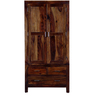 Avian Sheesham Wood Wardrobe in Provincial Teak Finish