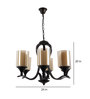 Rhombus Brown Metal Shaded Chandelier