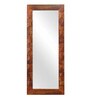 Brown Solid Wood Art Full Length Mirror