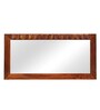 Solid Wood Rectangle Wall Mirror in Brown colour