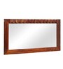 Solid Wood Rectangle Wall Mirror in Brown colour