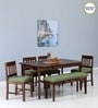 Avilys Sheesham Wood 6 Seater Dining Set In Provincial Teak Finish With Bench