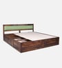 Avilys Sheesham Wood King Size Bed In Provincial Teak Finish With Box Storage
