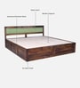 Avilys Sheesham Wood King Size Bed In Provincial Teak Finish With Box Storage