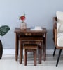 Avilys Sheesham Wood Nest Of Tables In Provincial Teak Finish