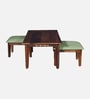 Avilys Sheesham Wood Nesting Coffee Table Set in Provincial Teak Finish With 2 Stools