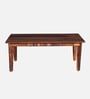 Avilys Sheesham Wood Nesting Coffee Table Set in Provincial Teak Finish With 2 Stools