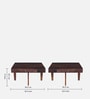 Avilys Sheesham Wood Nesting Coffee Table Set in Provincial Teak Finish With 4 Stools