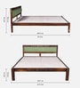 Avilys Sheesham Wood Queen Size Bed In Provincial Teak Finish