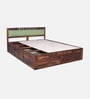 Avilys Sheesham Wood Queen Size Bed In Provincial Teak Finish With Box Storage