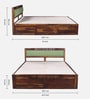 Avilys Sheesham Wood Queen Size Bed In Provincial Teak Finish With Box Storage
