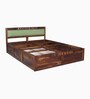 Avilys Sheesham Wood Queen Size Bed In Provincial Teak Finish With Box Storage Avilys Sheesham Wood Queen Size Bed In Provincial Teak Finish With Box Storage