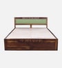Avilys Sheesham Wood Queen Size Bed In Provincial Teak Finish With Box Storage