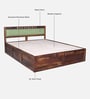 Avilys Sheesham Wood Queen Size Bed In Provincial Teak Finish With Box Storage