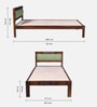 Avilys Sheesham Wood Single Bed In Provincial Teak Finish