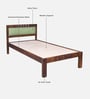 Avilys Sheesham Wood Single Bed In Provincial Teak Finish