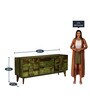 Avilys Solid Wood Sideboard in Spring Green Finish