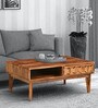 Avilys Sheesham Wood Coffee Table In Rustic Teak Finish