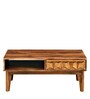 Avilys Sheesham Wood Coffee Table In Rustic Teak Finish