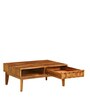 Avilys Sheesham Wood Coffee Table In Rustic Teak Finish