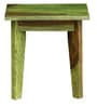 Avilys Sheesham Wood Nesting Coffee Table Set in Spring Green Finish With Stools