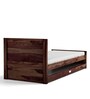 Avilys Sheesham Wood Single Bed With Trundle In Provincial Teak Finish