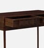 Avilys Sheesham Wood Writing Table In Provincial Teak Finish With 2 Drawers