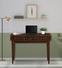Avilys Sheesham Wood Writing Table In Provincial Teak Finish With 2 Drawers
